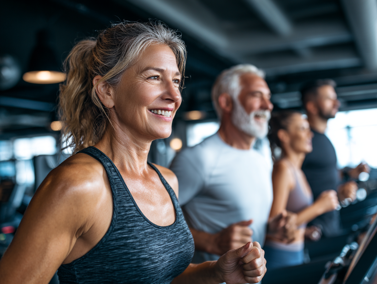 Активні люди різного віку займаються фітнесом